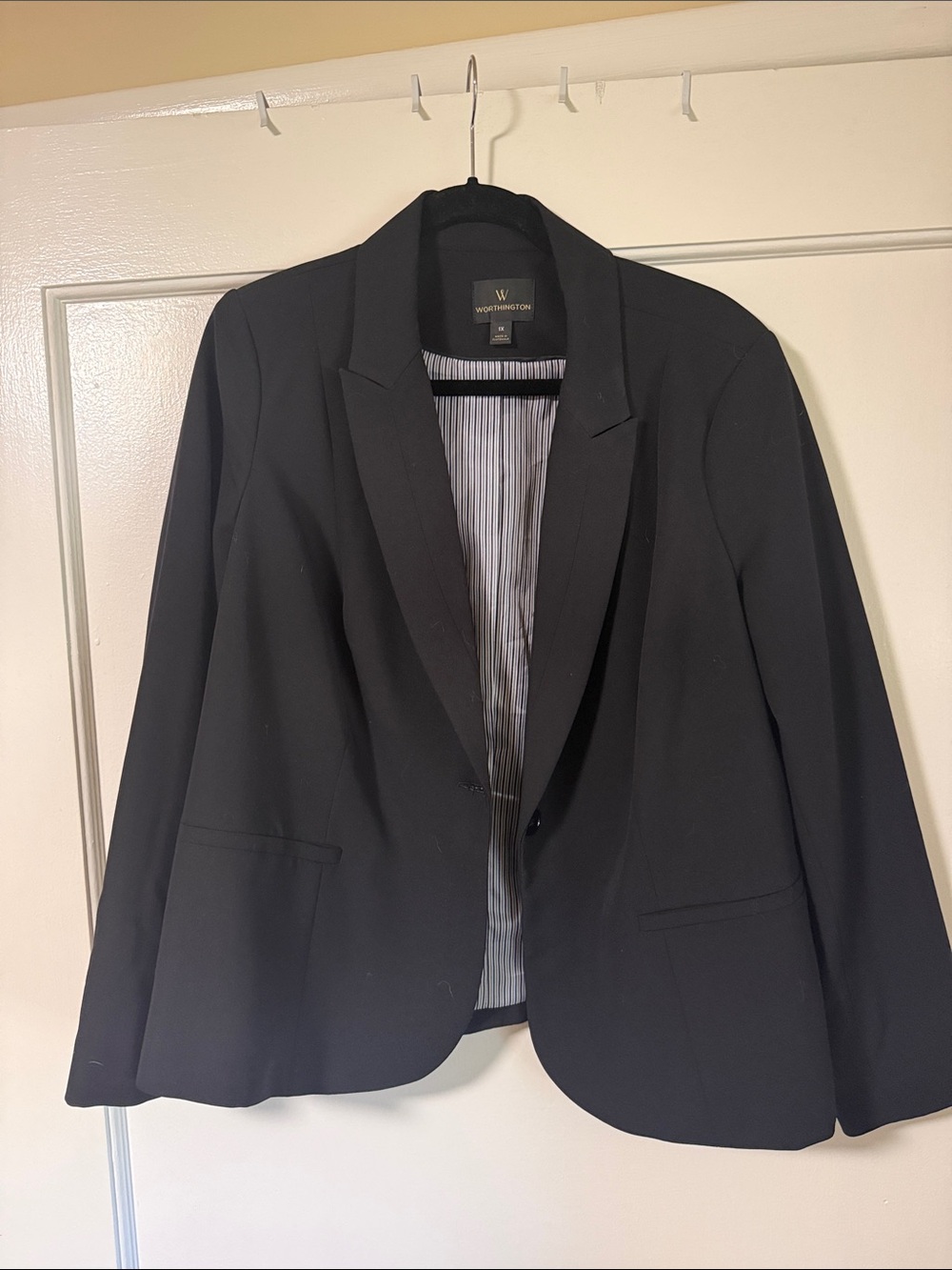 Worthington Black Single-Button Women's Blazer